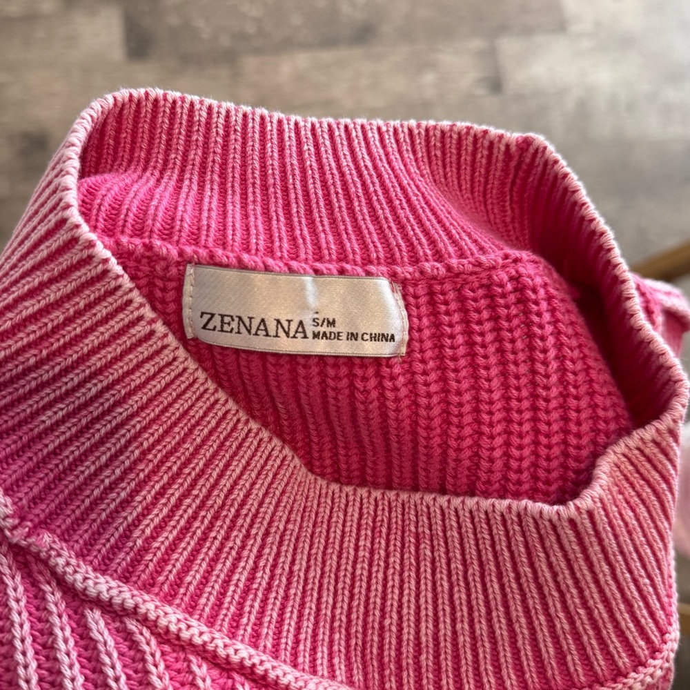 Pink Ribbed Sweater - Picture 3 of 3